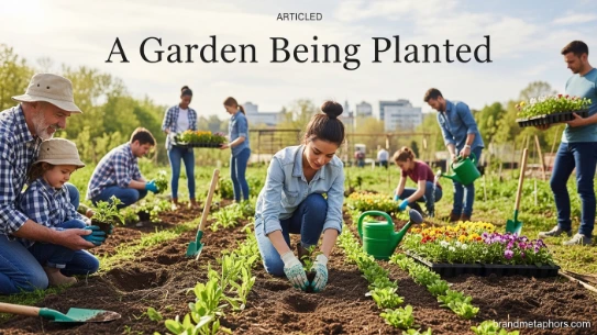 A Garden Being Planted