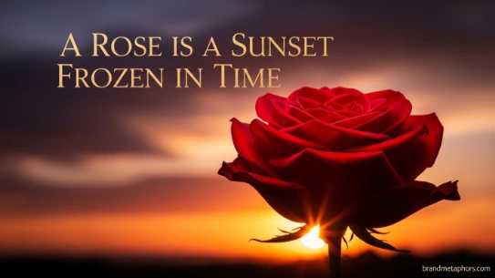 A Rose is a Sunset Frozen in Time