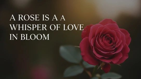 A Rose is a Whisper of Love in Bloom
