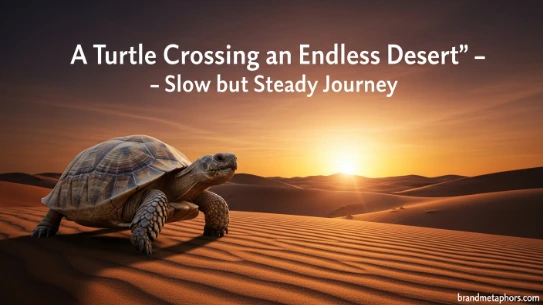 A Turtle Crossing an Endless Desert” – Slow but Steady Journey