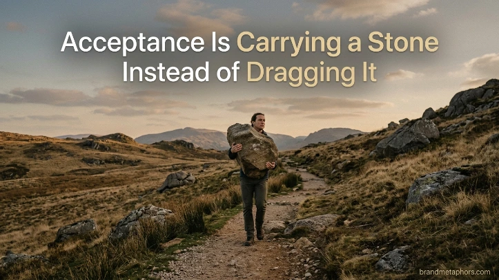 Acceptance Is Carrying a Stone Instead of Dragging It