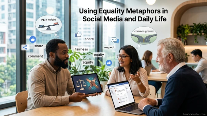 Using Equality Metaphors in Social Media and Daily Life