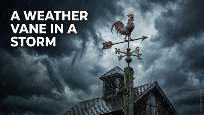 A Weather Vane in a Storm