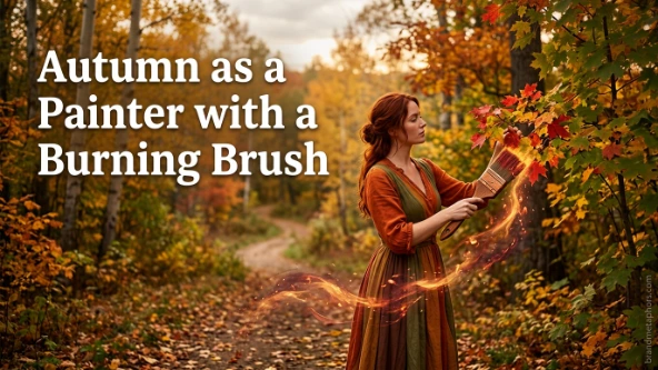 Autumn as a Painter with a Burning Brush