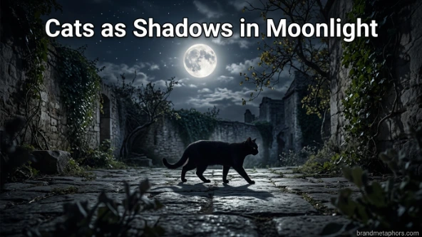 Cats as Shadows in Moonlight