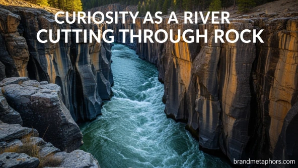 Curiosity as a River Cutting Through Rock