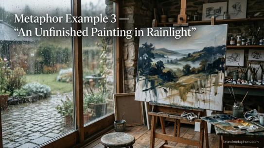  Metaphor Example 3 — “An Unfinished Painting in Rainlight