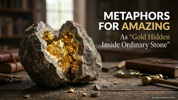 Metaphors for Amazing as “Gold Hidden Inside Ordinary Stone”
