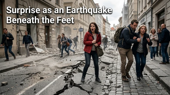 Surprise as an Earthquake Beneath the Feet