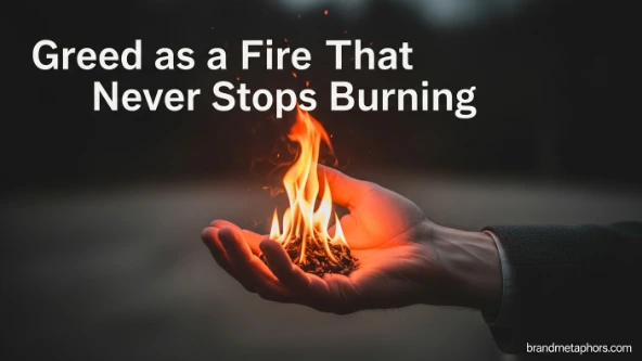 Greed as a Fire That Never Stops Burning
