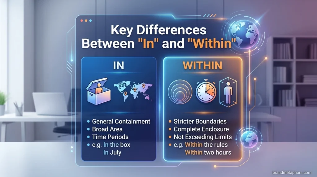 Key Differences Between "In" and "Within"