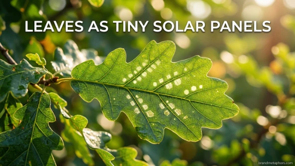 Leaves as Tiny Solar Panels