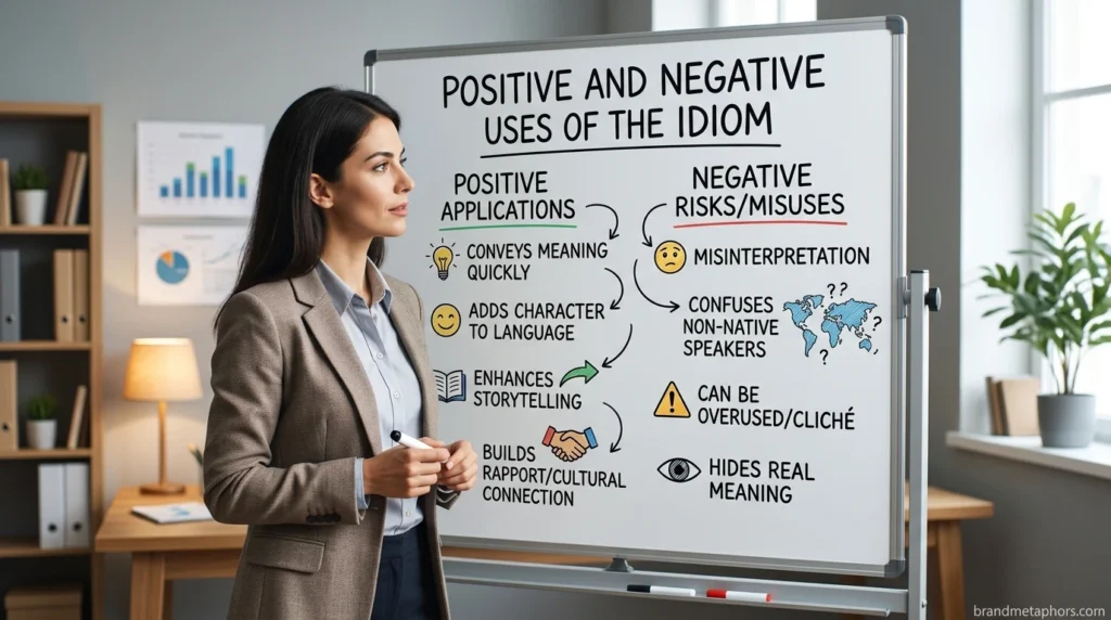 Positive and Negative Uses of the Idiom