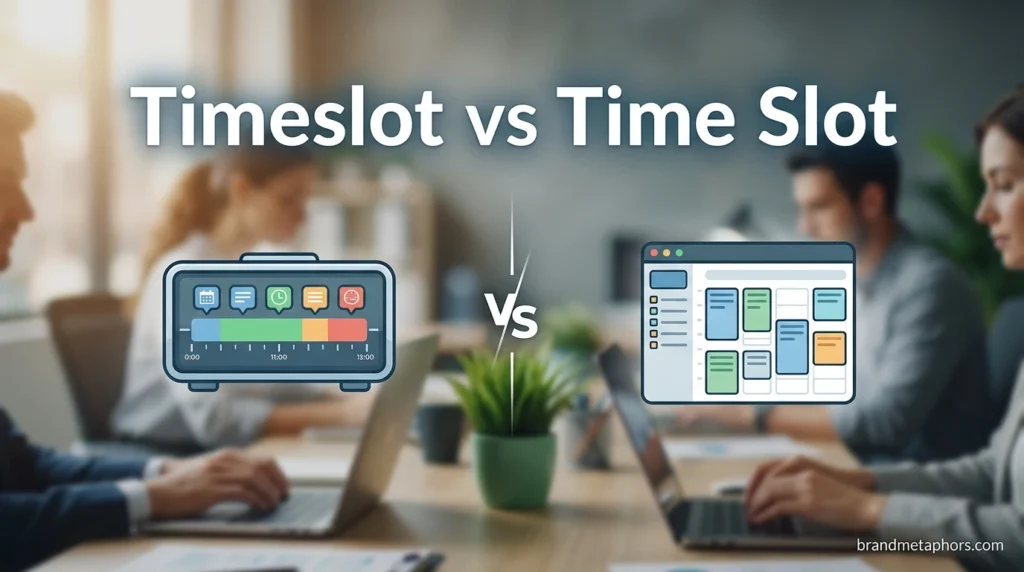 Timeslot vs Time Slot
