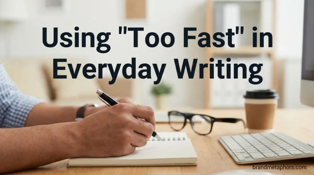 Using "Too Fast" in Everyday Writing