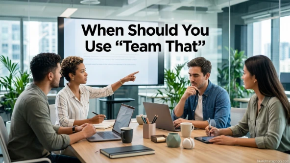 When Should You Use “Team That”
