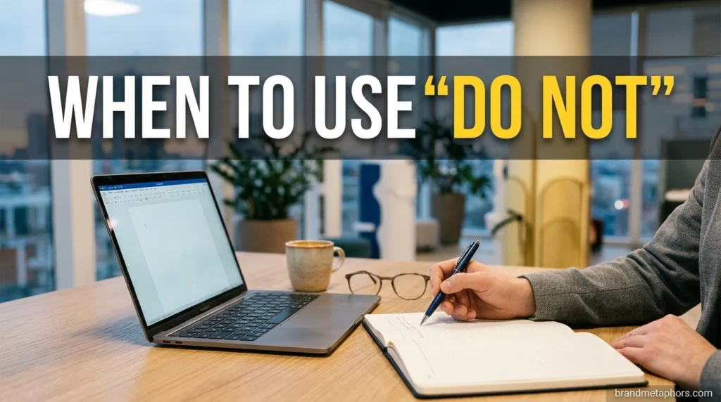 When to Use “Do Not”