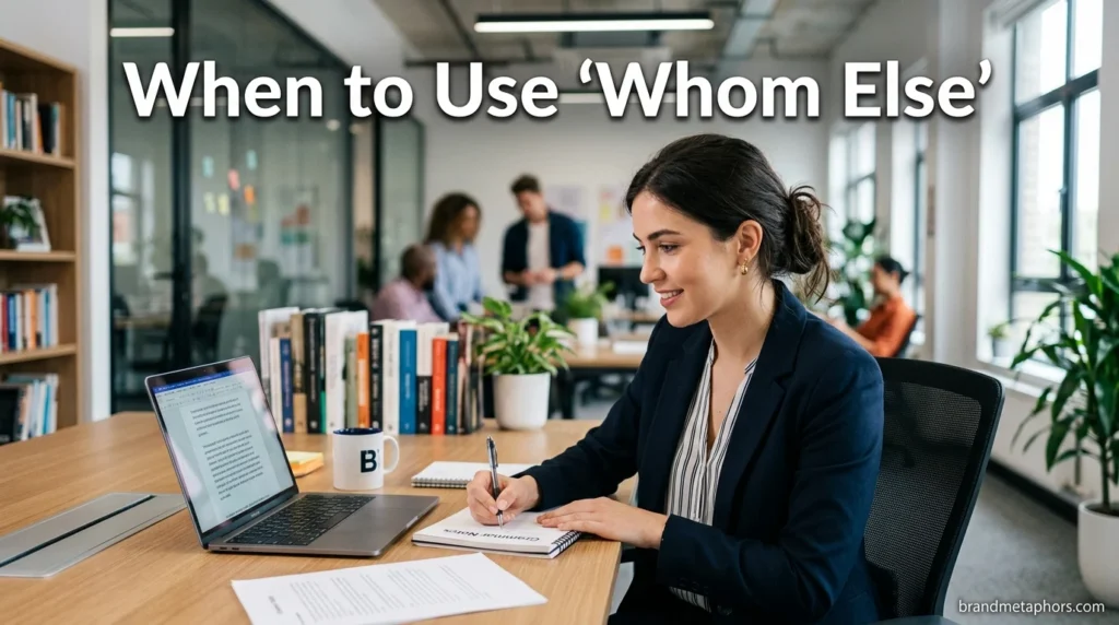 When to Use "Whom Else"