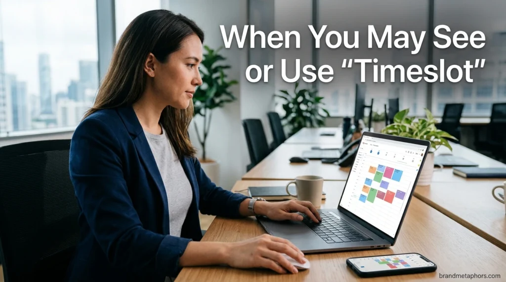 When You May See or Use “Timeslot”