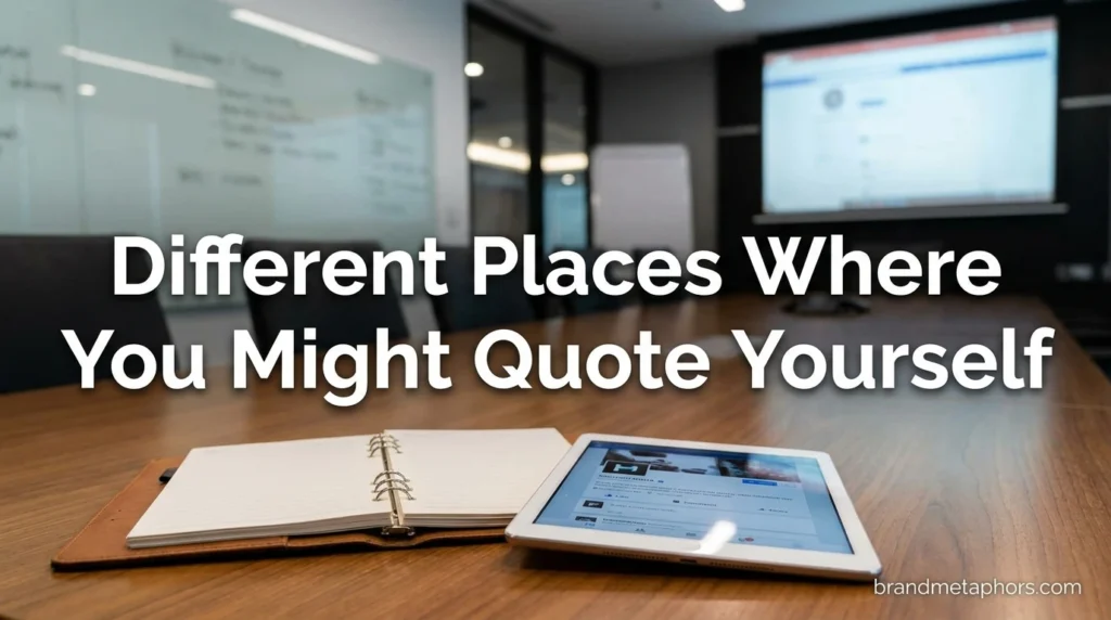 Different Places Where You Might Quote Yourself