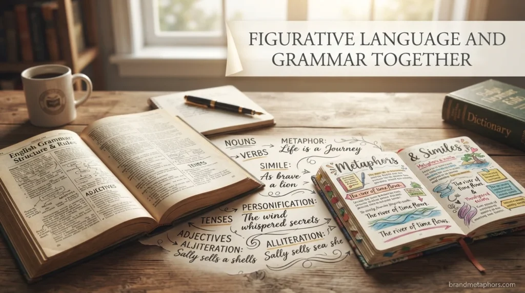 Figurative Language and Grammar Together