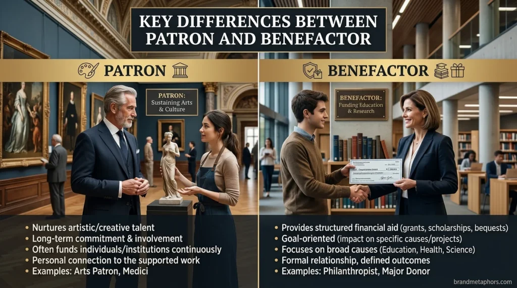  Key Differences Between Patron and Benefactor