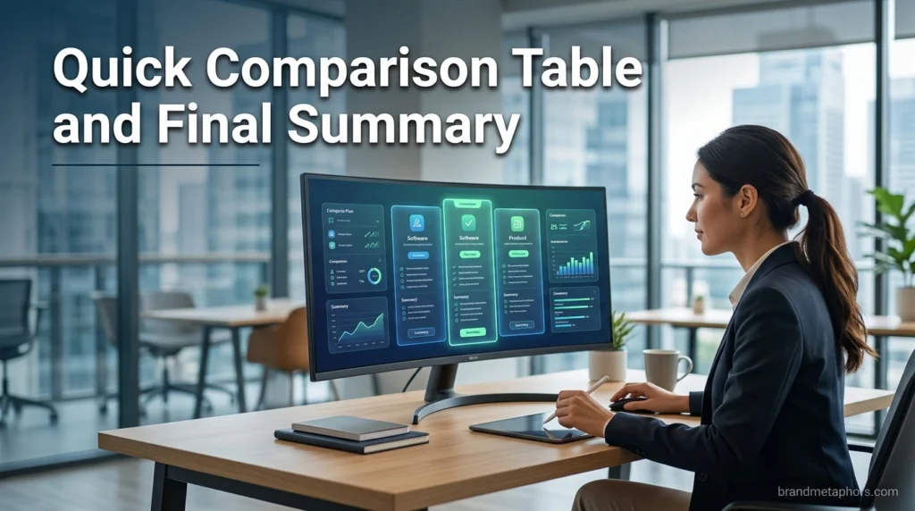 Quick Comparison Table and Final Summary