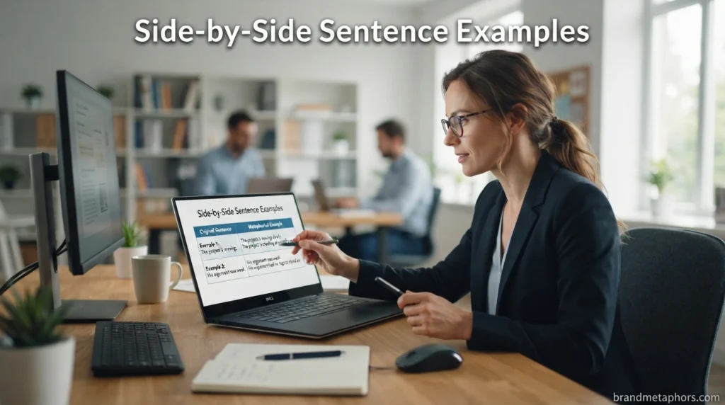 Side-by-Side Sentence Examples