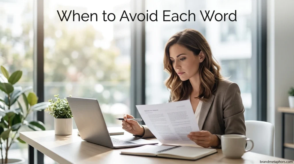 When to Avoid Each Word