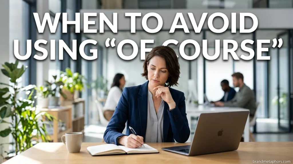 When to Avoid Using “Of course”