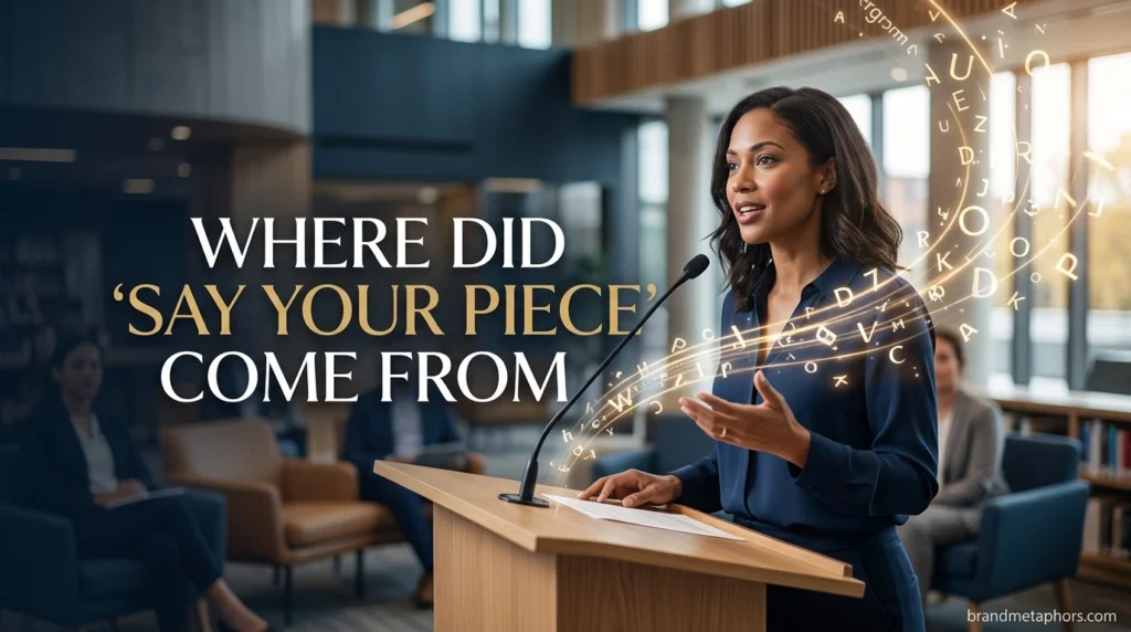 Where Did "Say Your Piece" Come From