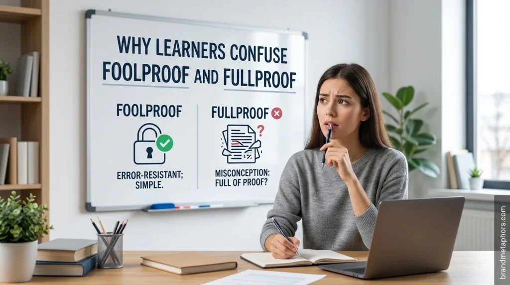 Why Learners Confuse Foolproof and Fullproof