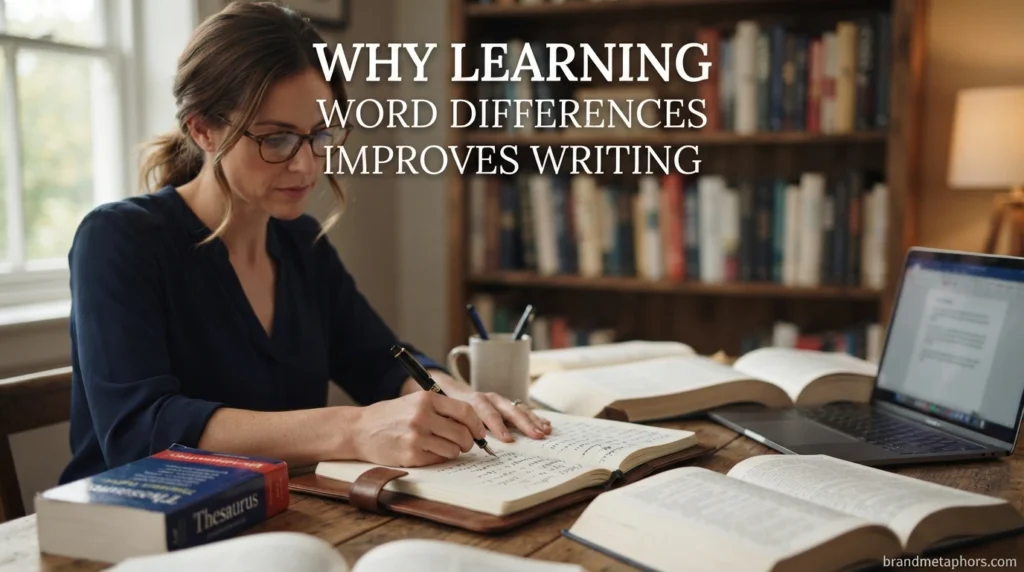Why Learning Word Differences Improves Writing