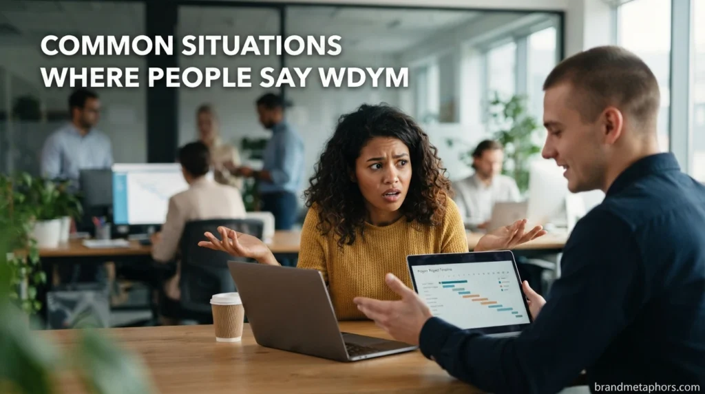 Common Situations Where People Say WDYM