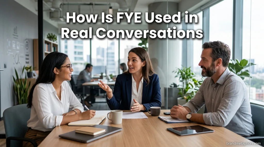 How Is FYE Used in Real Conversations