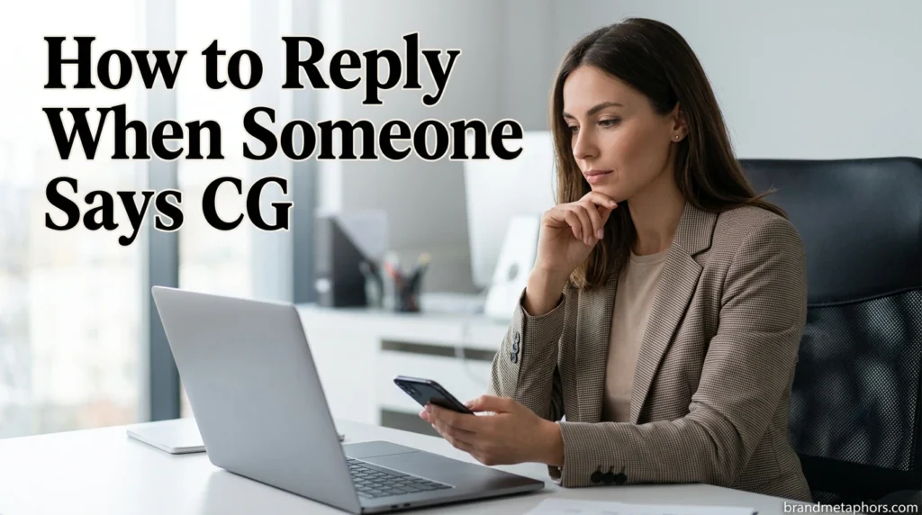 How to Reply When Someone Says CG