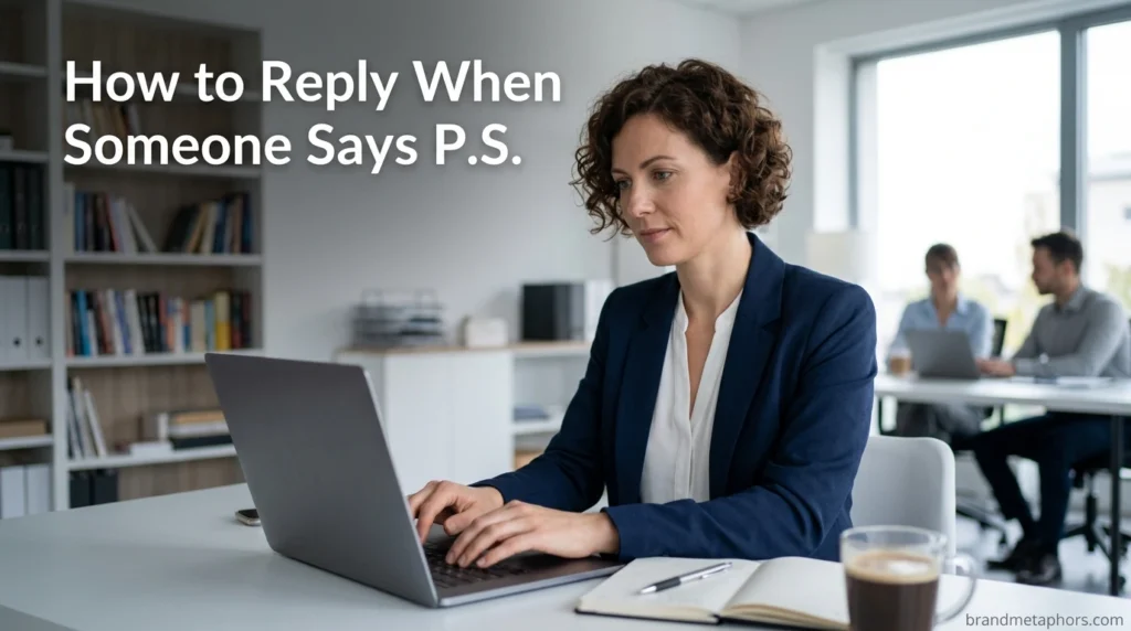 How to Reply When Someone Says PS