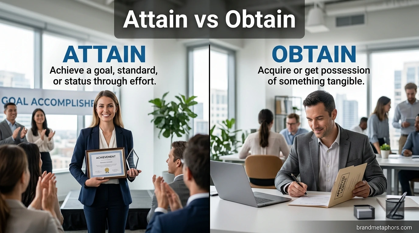 Attain vs Obtain