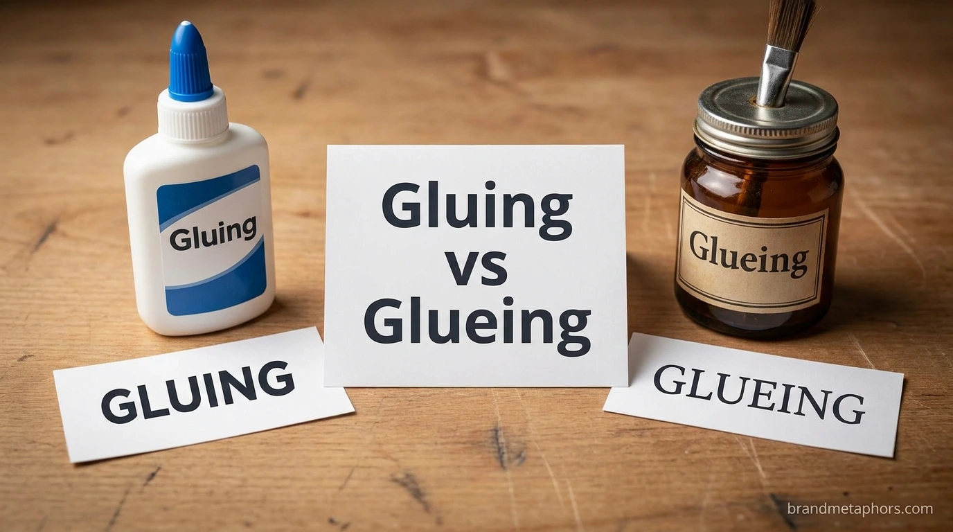 Gluing vs Glueing