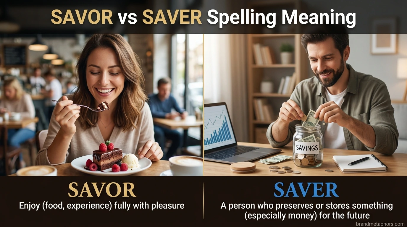 Savor vs Saver Spelling Meaning