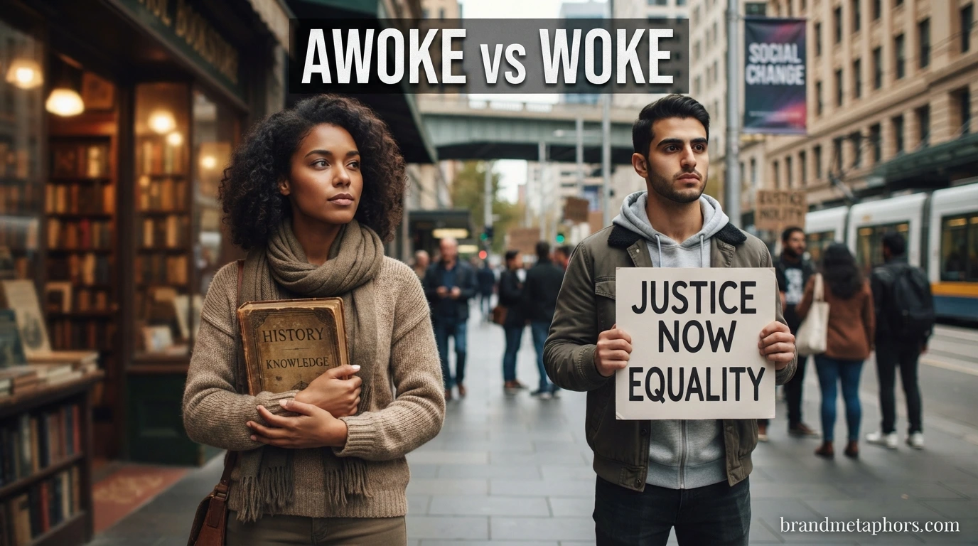 Awoke vs Woke