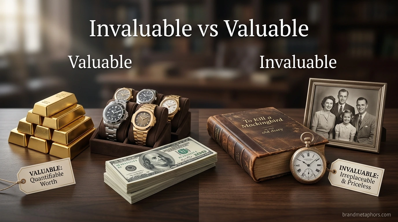 Invaluable vs Valuable