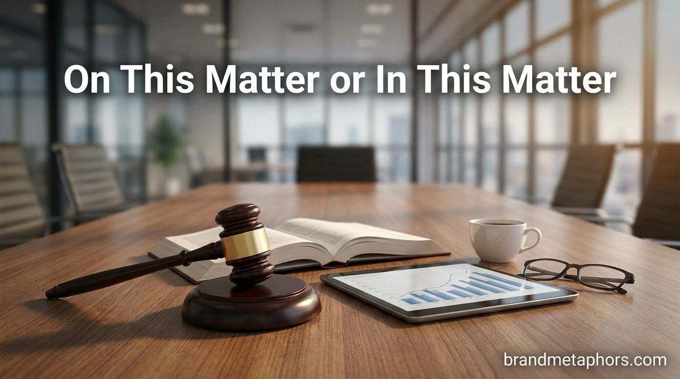 On This Matter or In This Matter