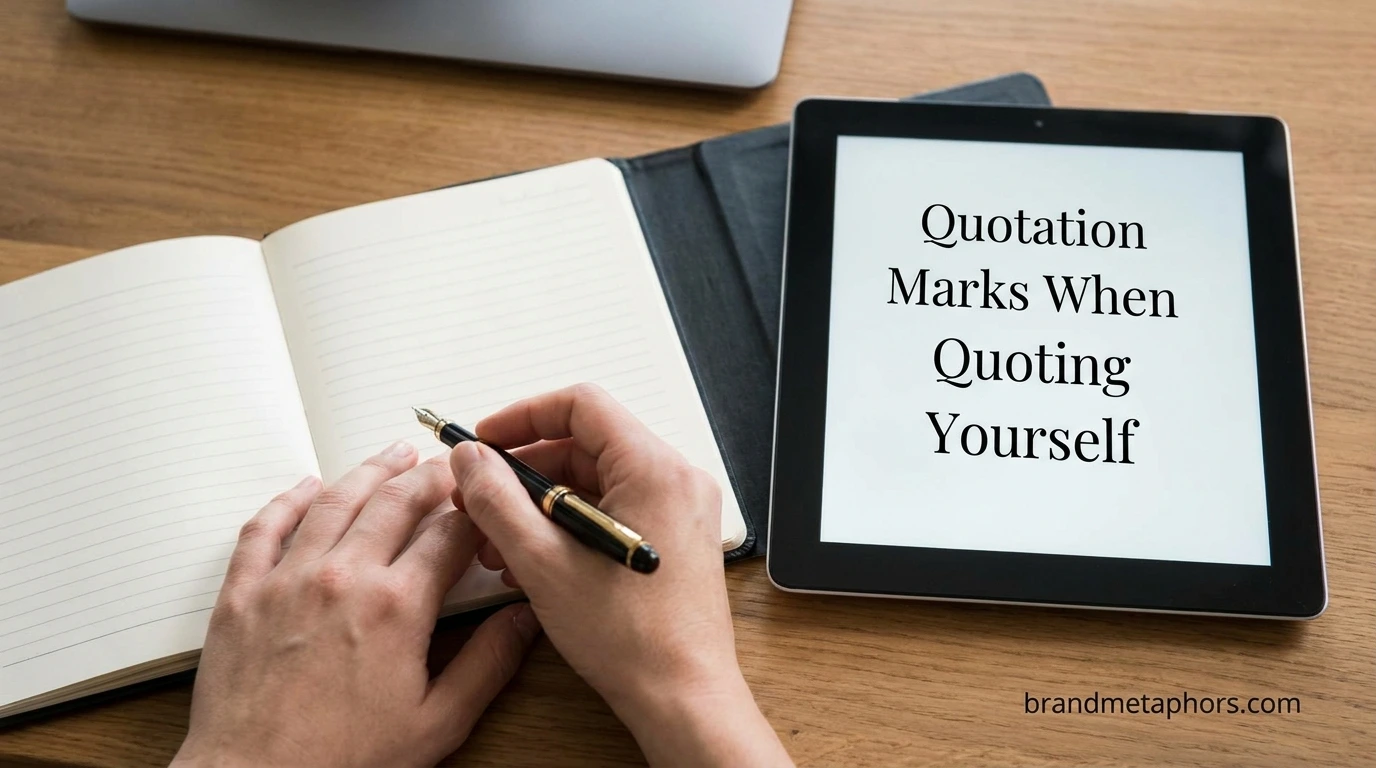 Quotation Marks When Quoting Yourself